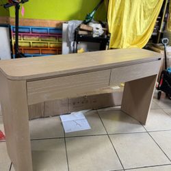 Modern Entryway Console Table, Sofa Table with Drawers, 63 Inch Long Hallway Table Behind Sofa, Thick Wood Design for Living Room, Hallway, Light Knot