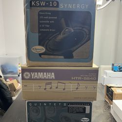Surround Sound System - Klipsch/Yamaha- 5 Speakers, Subwoofer, & Receiver
