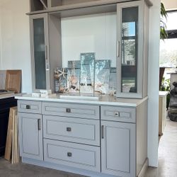 Grey Color Wood Cabinets For Sale
