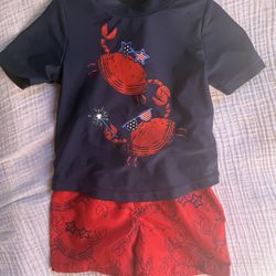 4th of July baby swimsuit