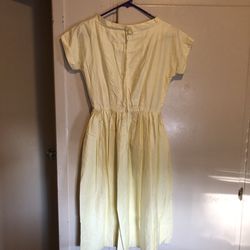Vintage 1950’s Yellow Dress 