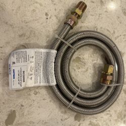 EASTMAN STAINLESS STEEL GAS DRYER CONNECTOR 1/2 INCH  X 3/8 INCH X 48 INCHES