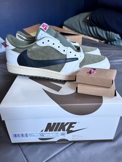 Jordan 1 Low Travis Medium Olive size 10