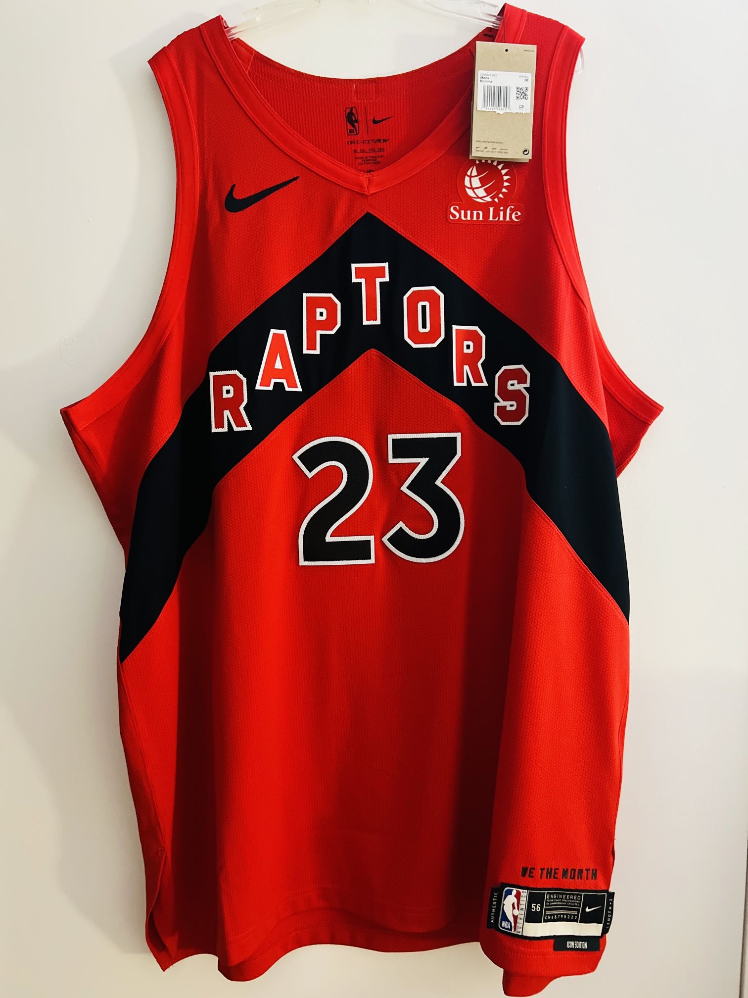 100% Authentic Toronto Raptors VanVleet Jersey NBA Nike 56 XXL