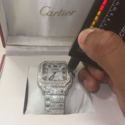 VVS1 Iced Out Cartier Santos