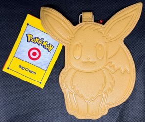 Pokemon x Target Eevee Bag Charm Brown Faux Leather NEW