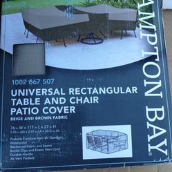 Hampton Bay Universal Rectangular Table And Chair Patio Cover 