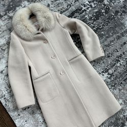 Ladies ESCADA Wool Fur Coat Medium 