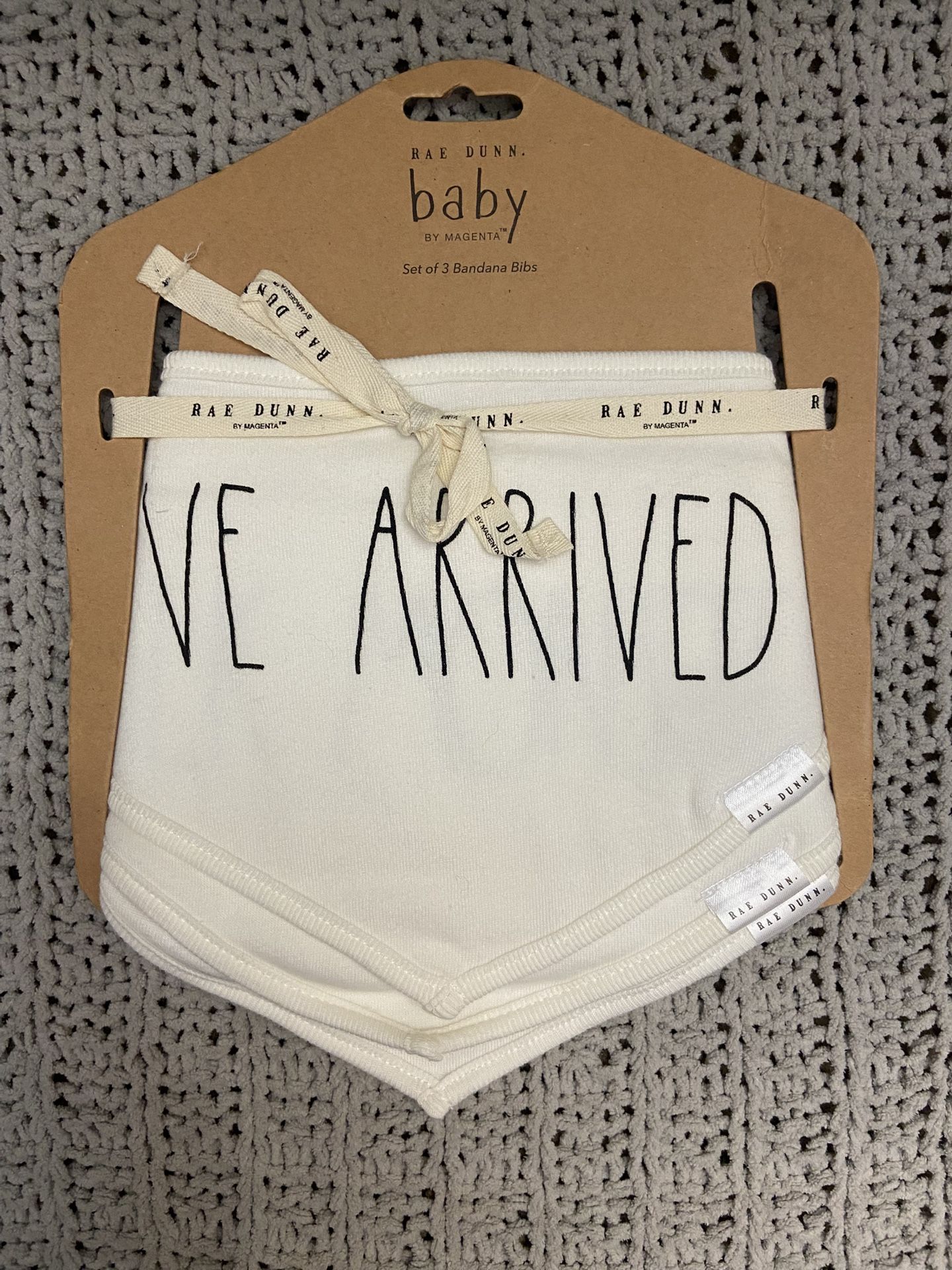 Brand New Rae Dunn 3 Bandana Bibs