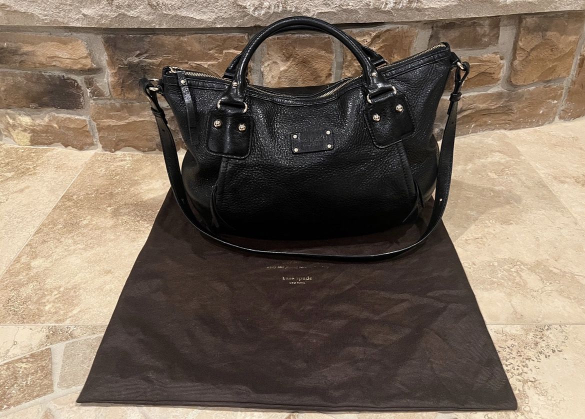 ❤️ AUTHENTIC Kate Spade Black Leather Hobo Bag w/ Dustbag ❤️