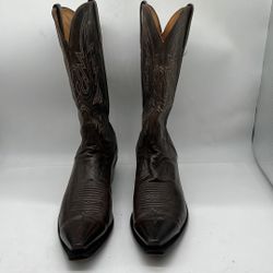 Lucchese Brown Corbin Cowboy Western Boots Men’s 11.5 D  USA Made N1556