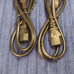 Pair 3 Prong AC Power Cord speaker dj light standard Electrical Cable Universal