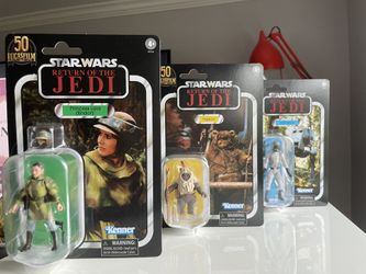 Star Wars The Vintage Collection Leia Endor, Paploo, AT-ST Driver