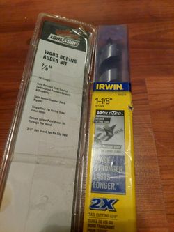 New Never Use 7/8 And 1-1/8 Irwin drill bit