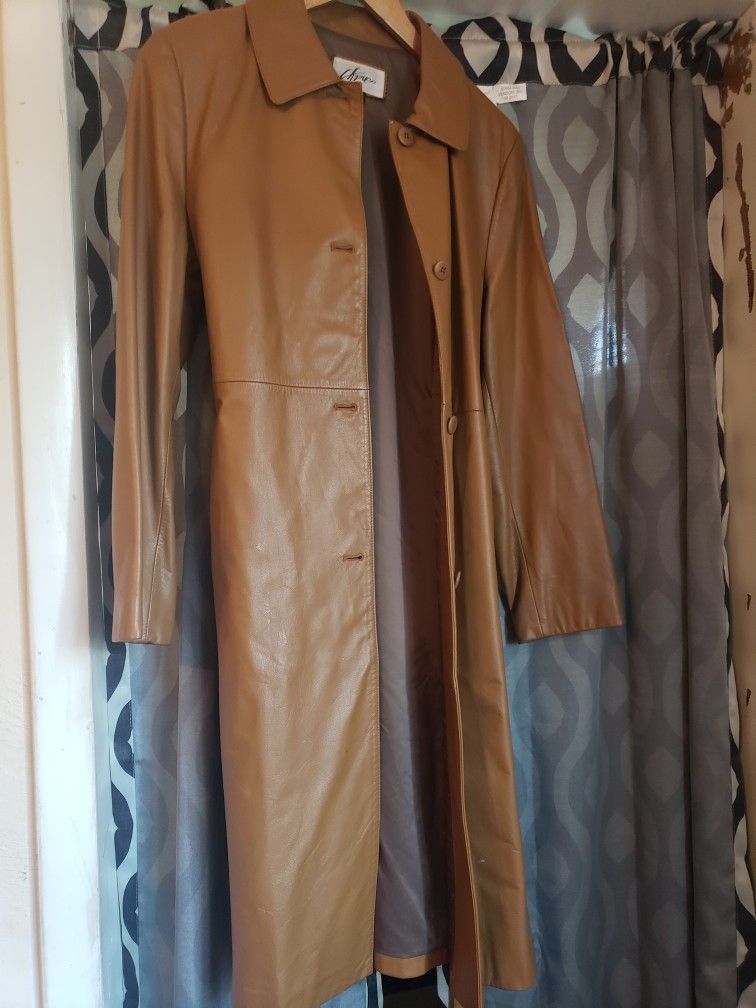 Full Length Leather Coat