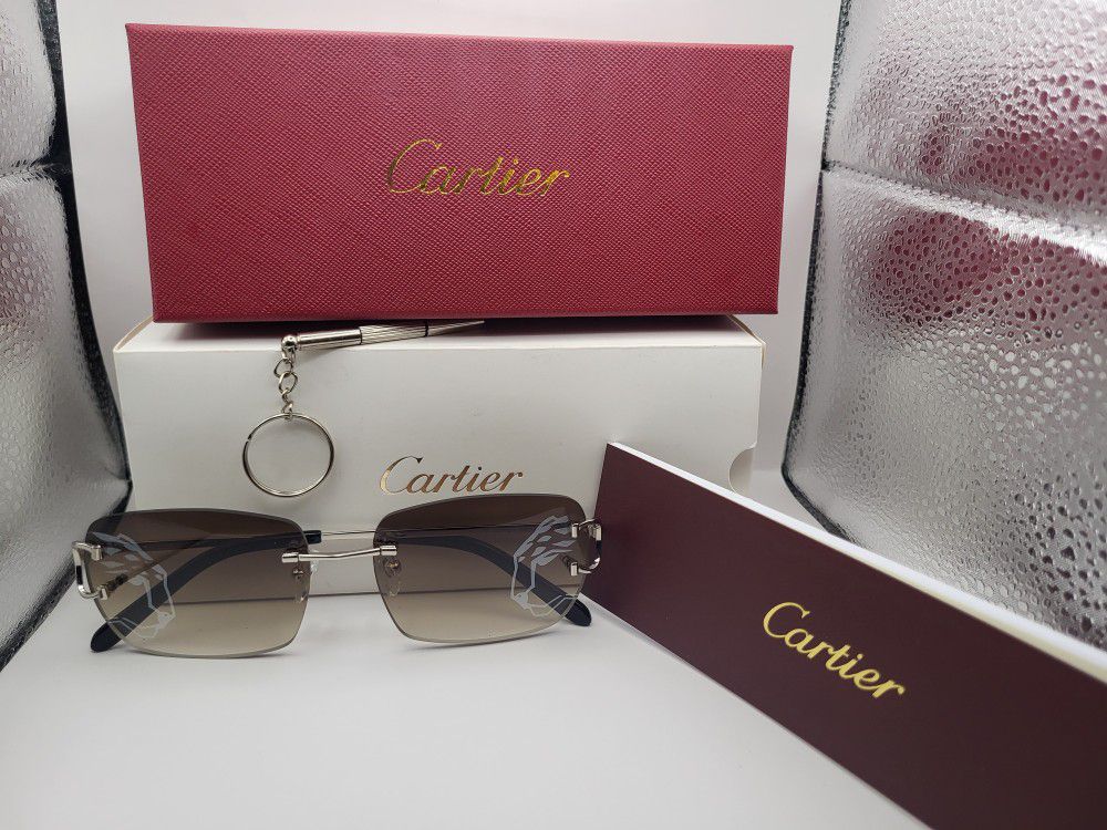 Cartier Rimless Glasses(Brown)