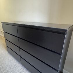 Ikea 2x 4-drawers dressers with glass top