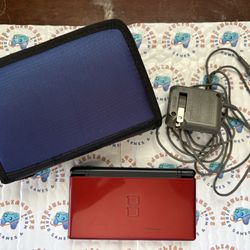 Nintendo DS Lite Crimson Red Handheld Video Game 