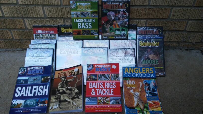 Brand new 20 dvds hunting fishing