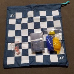 Brand New Travel Checkers Game And Deck Of Cards And Dice