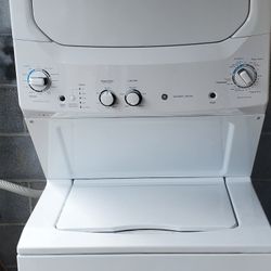 2 year old GE "27" inch wide super capacity laundry center. Model # is in photo gallery. Laundry center is in excellent condition!