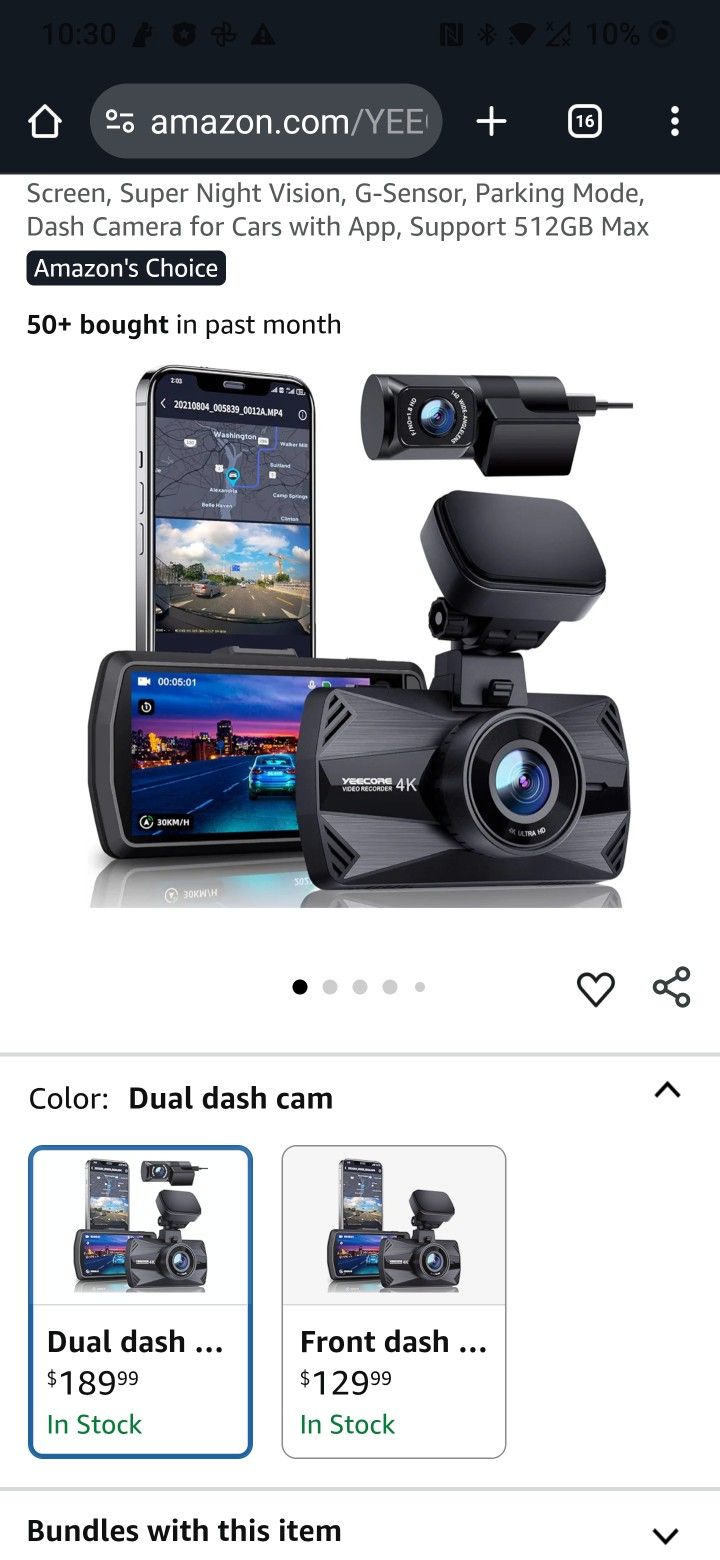 Yeecore 4k Dual Dashcam 