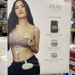 Elvie Stride Plus - Hands-Free, Hospital-Grade Electric Breast Pump with 3-in-1 Bag