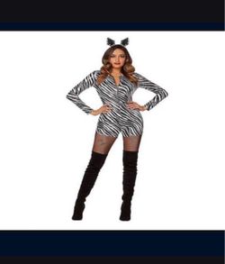 Zebra Romper Costume-Adult