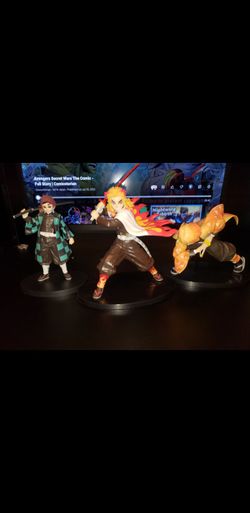 Demon Slayer Figure Lot Tanjiro Zenitsu Rengoku 