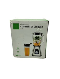 Countertop Blender,1200W,52oz Glass Jar, 22oz Travel Cup ,3 Adjustable  Speed Control for Frozen Fruit Drinks, Smoothies, Sauces, Sliver.