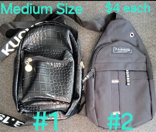 messenger/ Cross over bag 2 different sizes $4