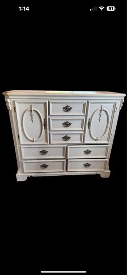 White dresser  real wood