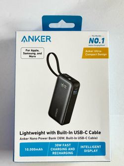 NEW Anker Nano Power Bank with built-in USB-C cable