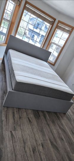 Newer Queen Ikea Malm Bed Frame with Ikea Haugsvar Mattress