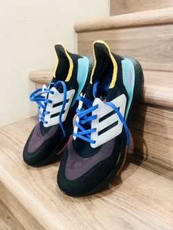 Adidas Ultraboost 21 Running Athletic Shoes Sneakers Black Blue Mens Size 11