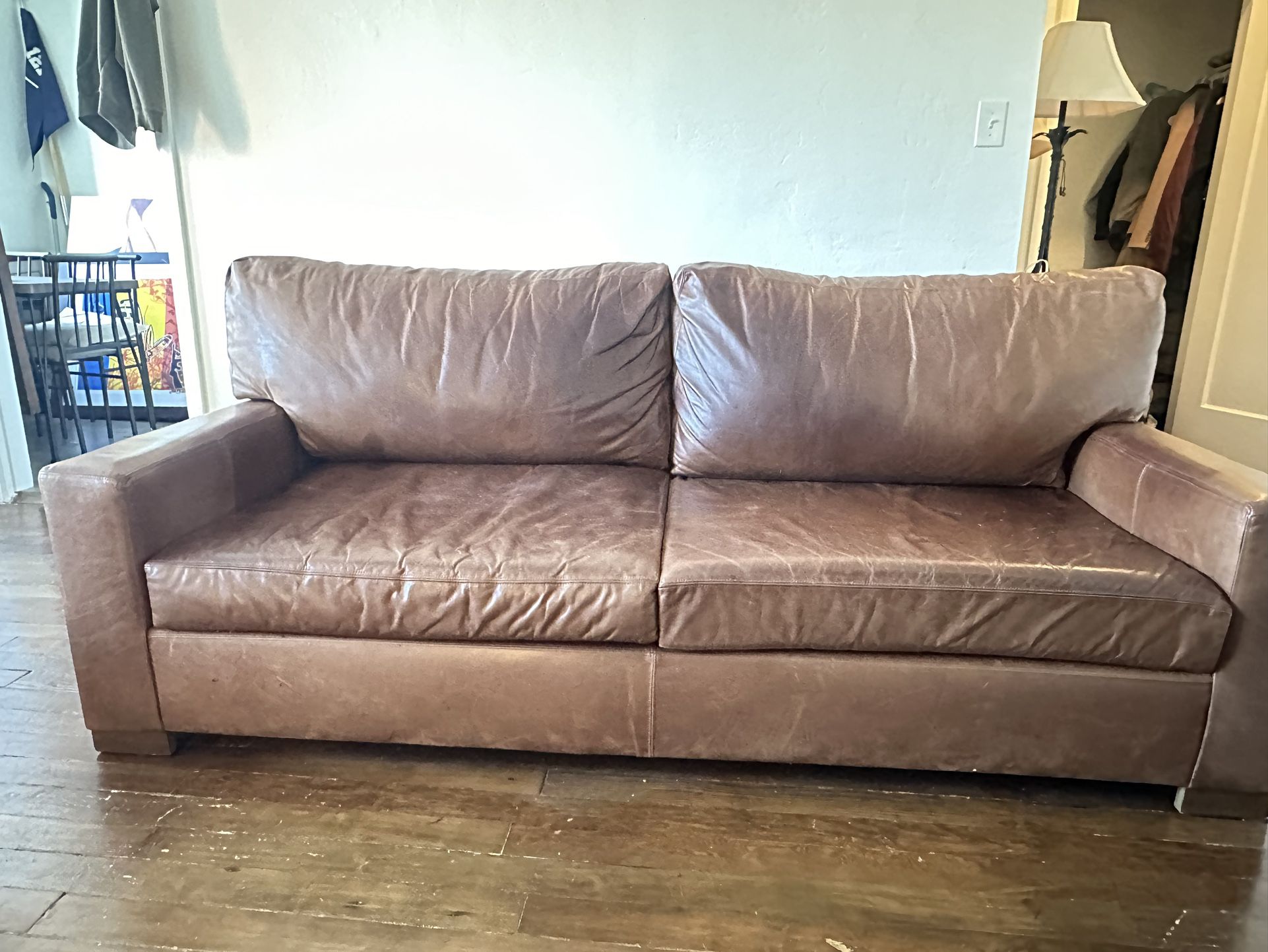 84” Leather Couch 
