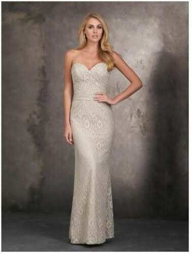 Allure Bridal Cappuccino Bridemaid Formal Dress size 12 style 1430
