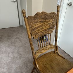 Solid wood tables and chairs plus table lamps