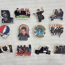 12 ROCK N ROLL PINS - from McCARTNEY to AEROSMITH