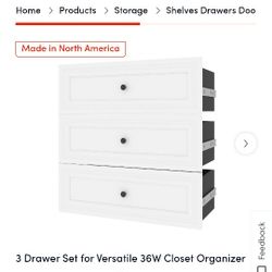 Bestar Dresser drawers Only