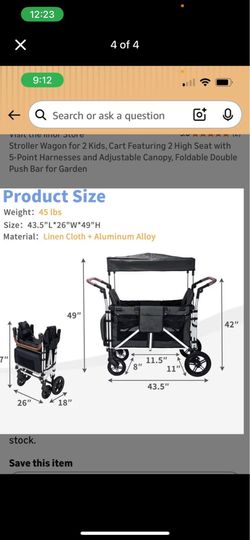 Double stroller wagon