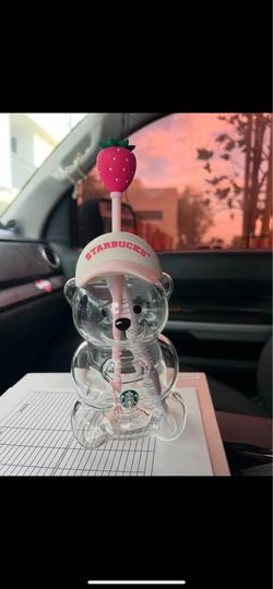 Starbucks pink Glass bear