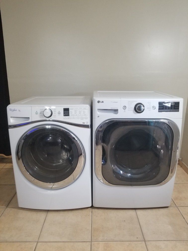 Whirlpool washer And JUMBO Capacity LG Gas Dryer Free Deliver And Instal 3 Month warranty 