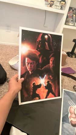Star Wars Revenge of the Sith Anakin vs Obi Wan Darth Vader Poster