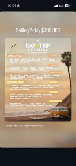 Day trip ticket