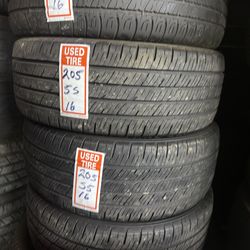 205/55/16 two tires used in good condition
