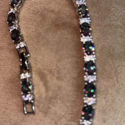 Rare CZ Diamond 3A Bracelet Multicolor 7+1 Inch