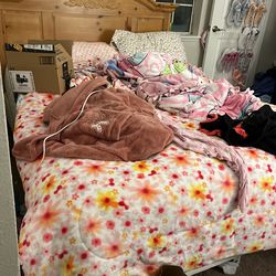 Queen size bed for sale like $75 or best offer. Let me know.