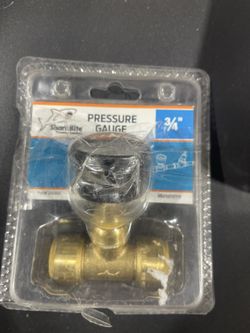 SharkBite Max 3/4 in. Push-to-Connect Brass Tee with Water Pressure Gauge UR24438A - Like New