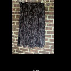 Women skirt Covington size 12 black with red and white dots, lined